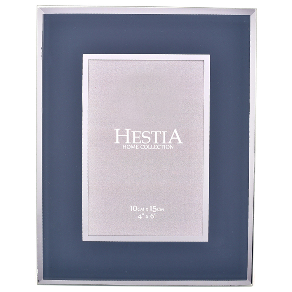 Hestia Grey and Silver Photo Frame 4 x 6inch Image 1
