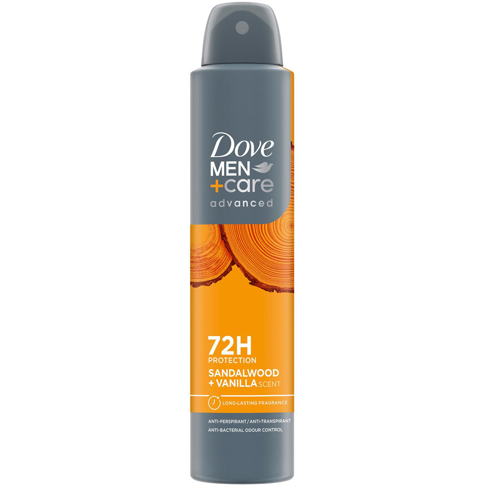 Dove Men+ Care Advanced Deodorant Spray for 72Hrs Sweat Protection 200ml 12 Pack Image 2