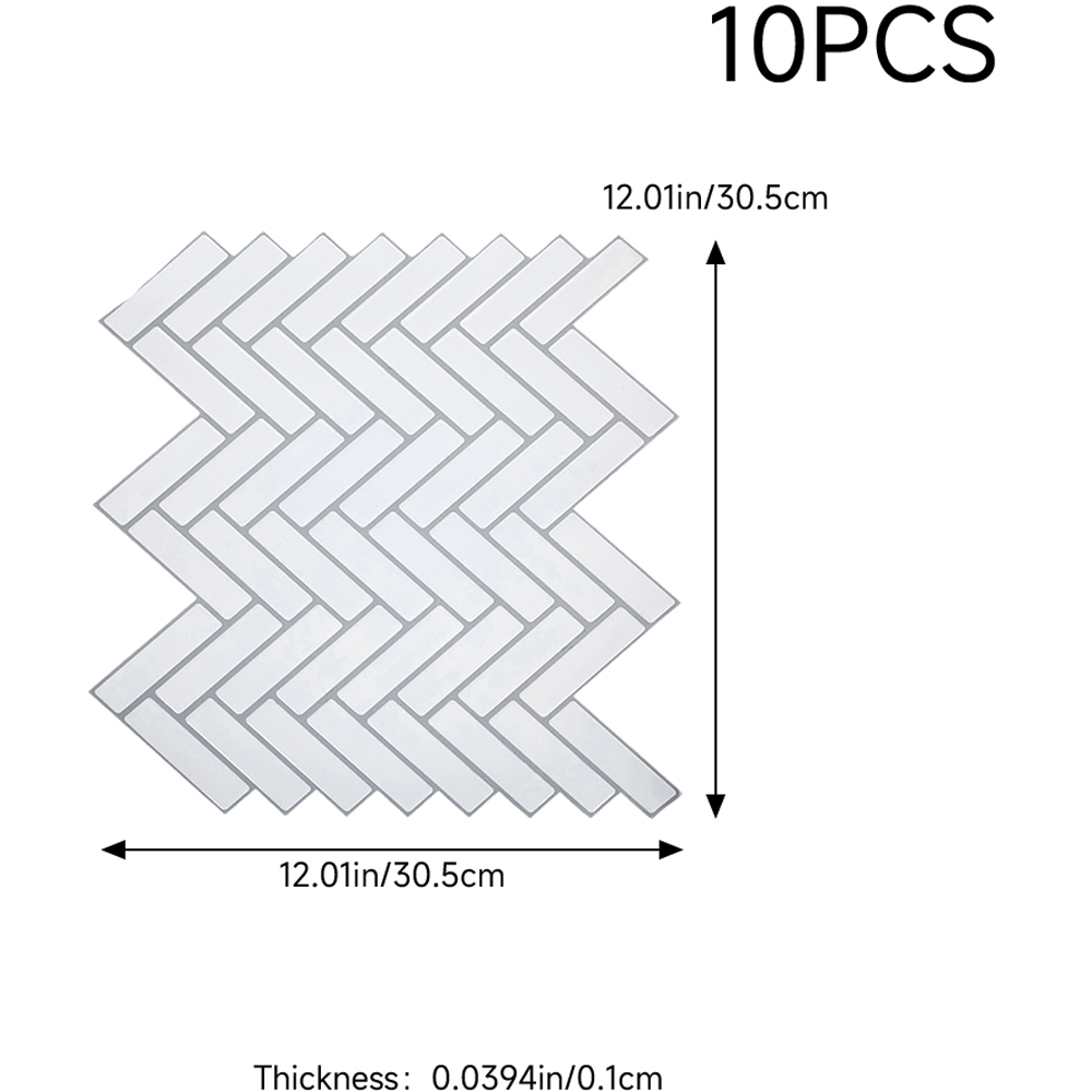 Living and Home White Self Adhesive Wall Sticker 10 Pack Image 9