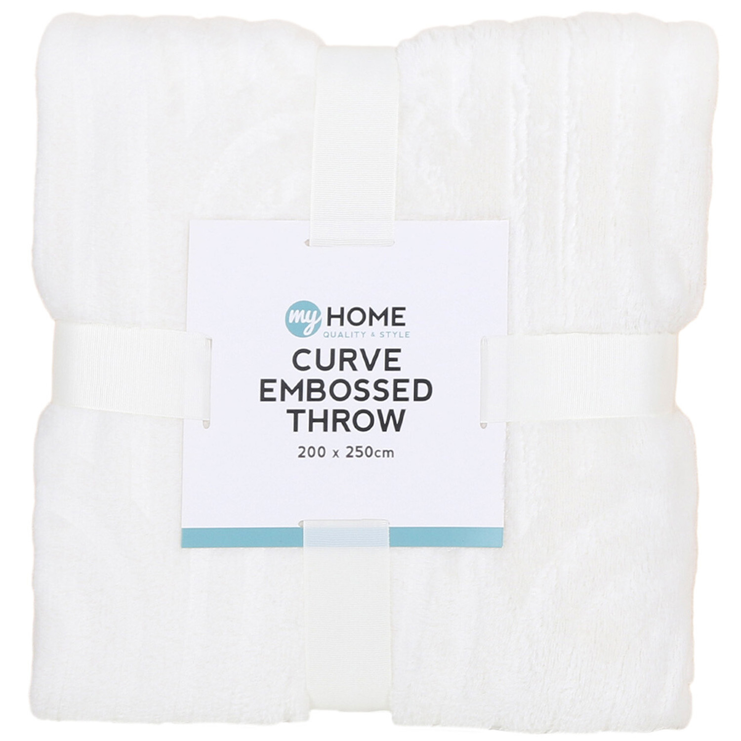 My Home Cream Curve Embossed Throw 200 x 250cm Wilko