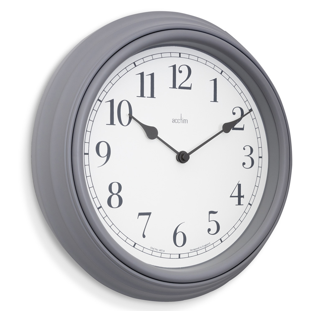 Acctim Grey Devonshire Wall Clock 28cm Image 2