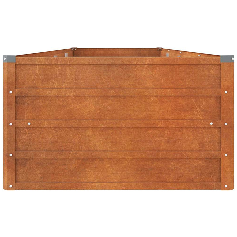 vidaXL Brown Corten Steel Raised Garden Bed 45 x 320 x 320cm Image 4
