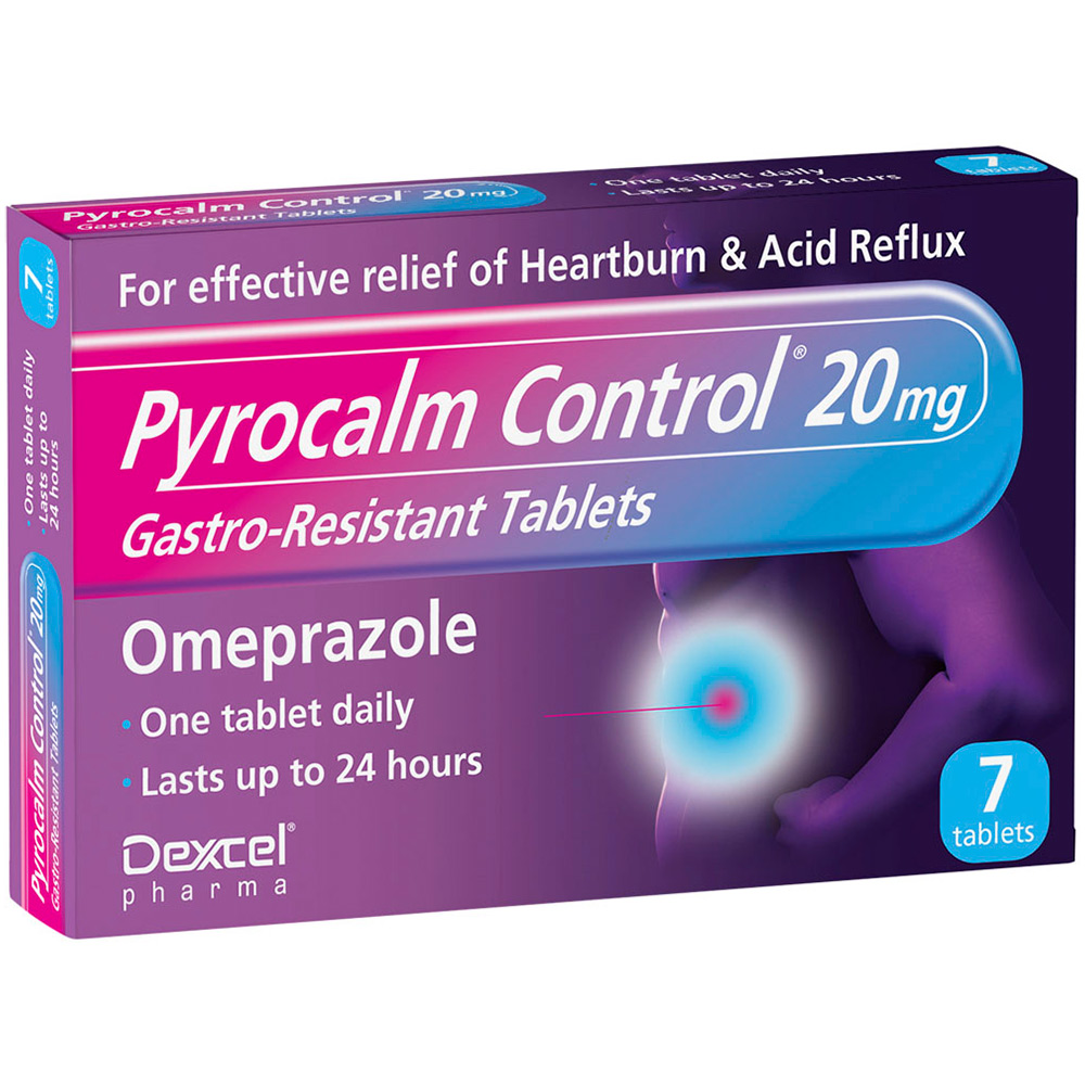 Dexcel Pharma Pyrocalm Control 20mg Gastro-Resistant Tablets 7 Pack Image