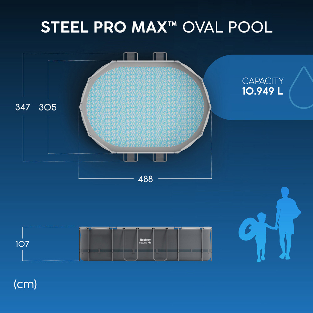 Bestway Steel Pro Max Oval Pool Set 16 x 10ft x 42 inch Image 9