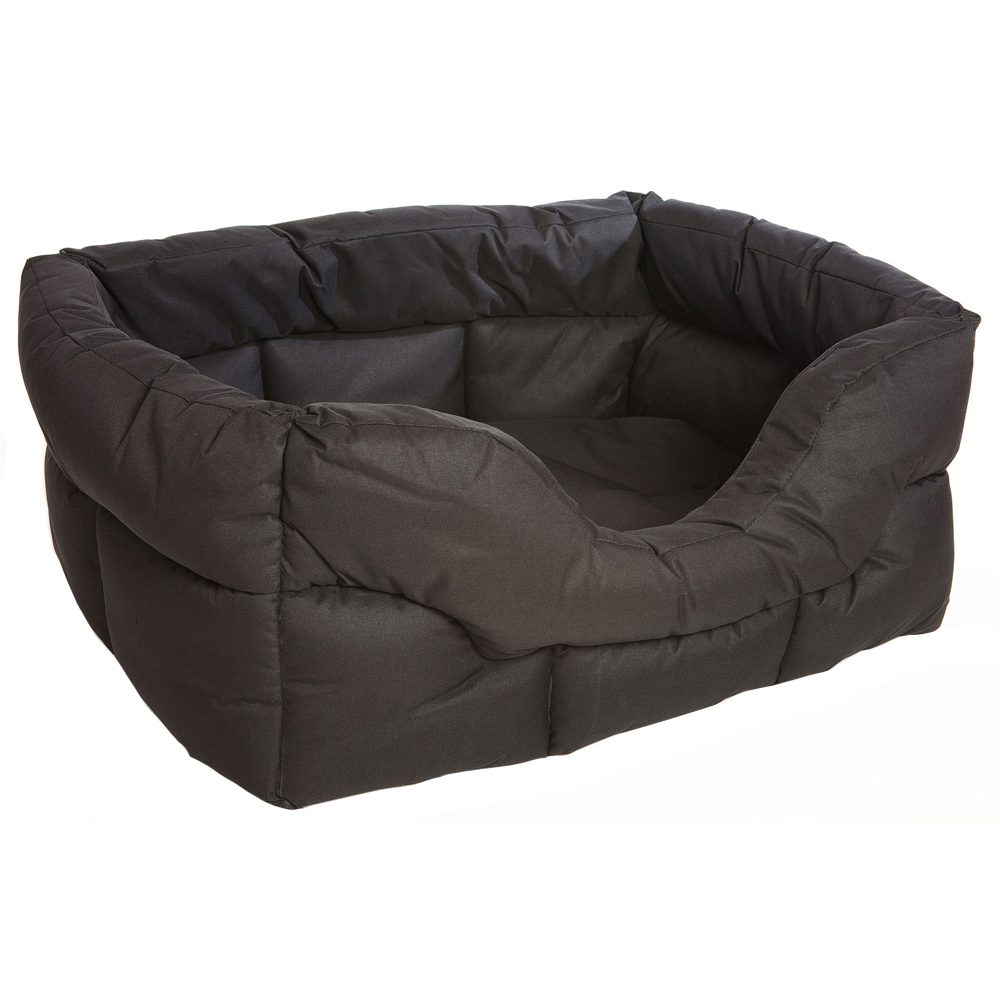 P&L Large Black Heavy Duty Dog Bed Image 1