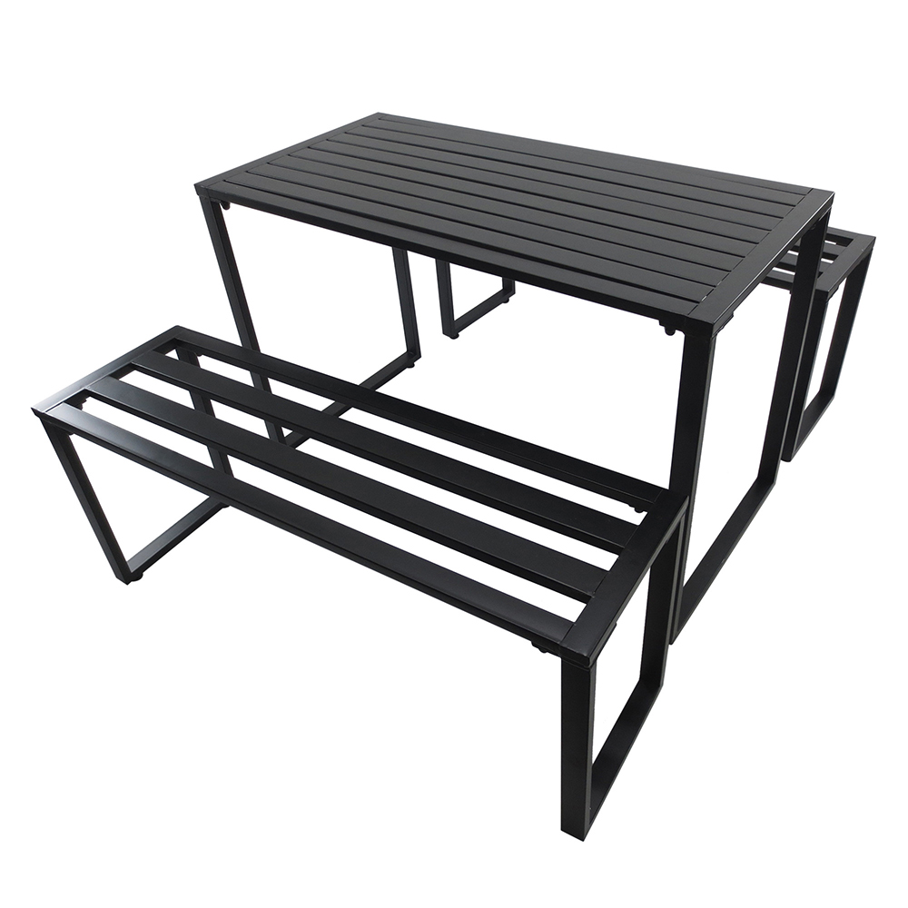 Outsunny Outdoor 3 PCs Table Black Image 1