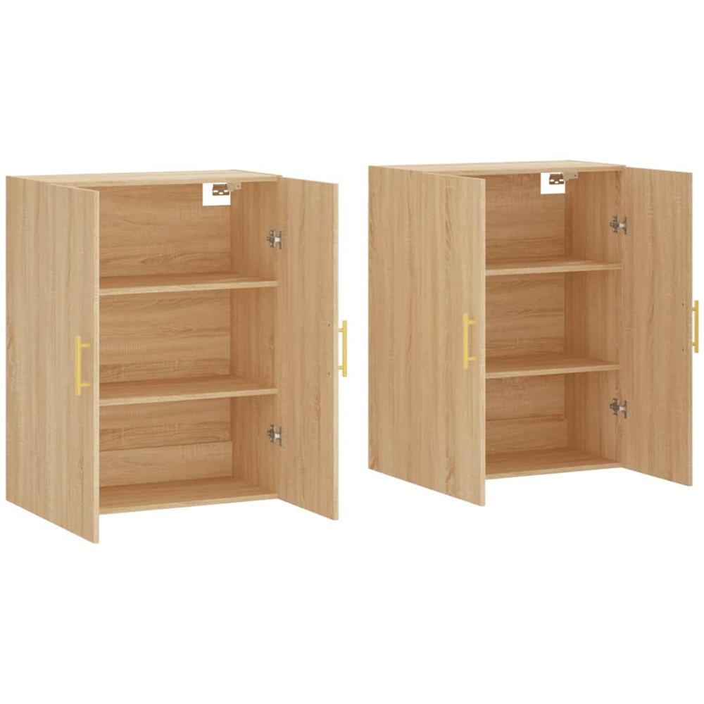 vidaXL 2 Door Sonoma Oak Wall Mounted Cabinet 2 Pack Image 4
