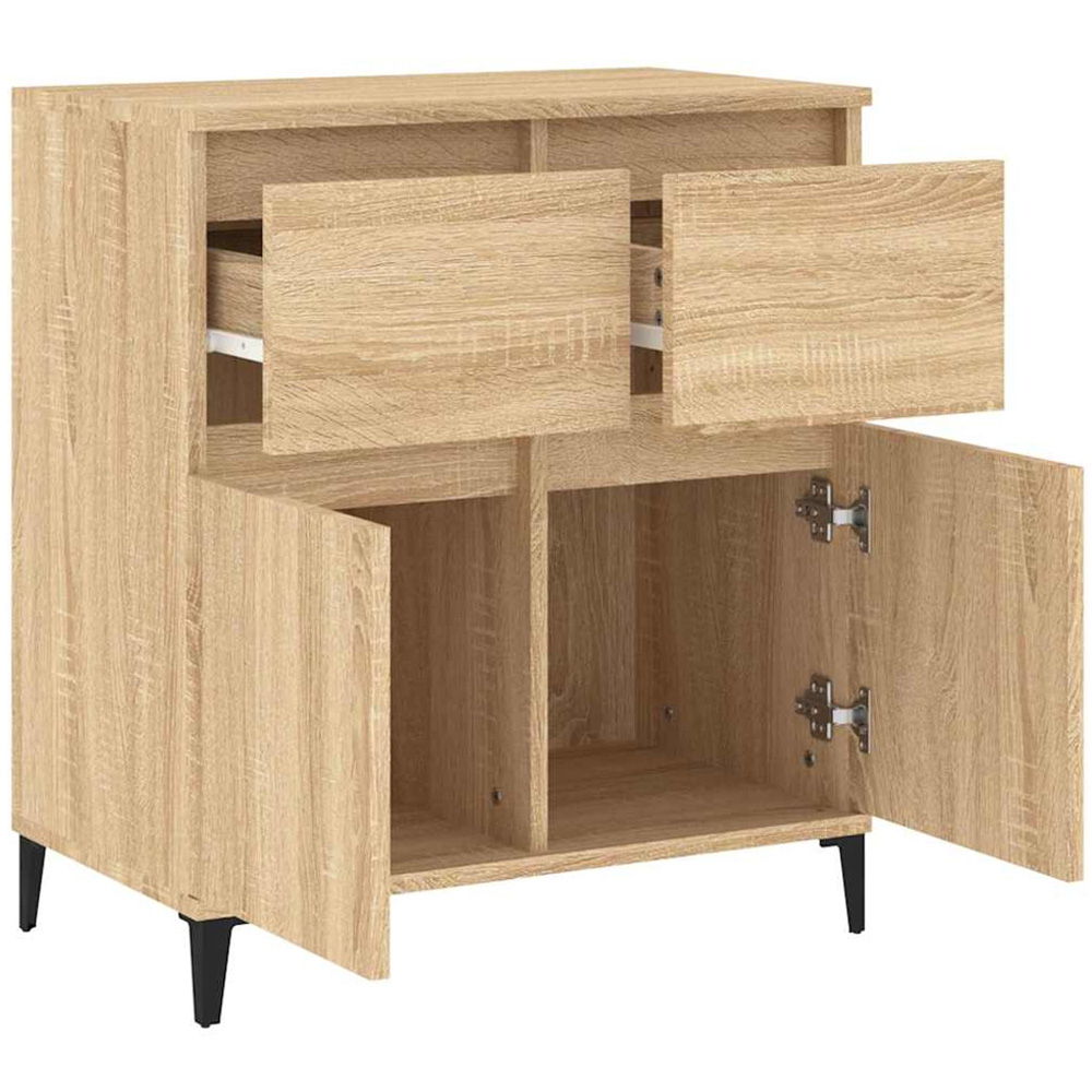 vidaXL 2 Door 2 Drawer Sonoma Oak Sideboard Image 6