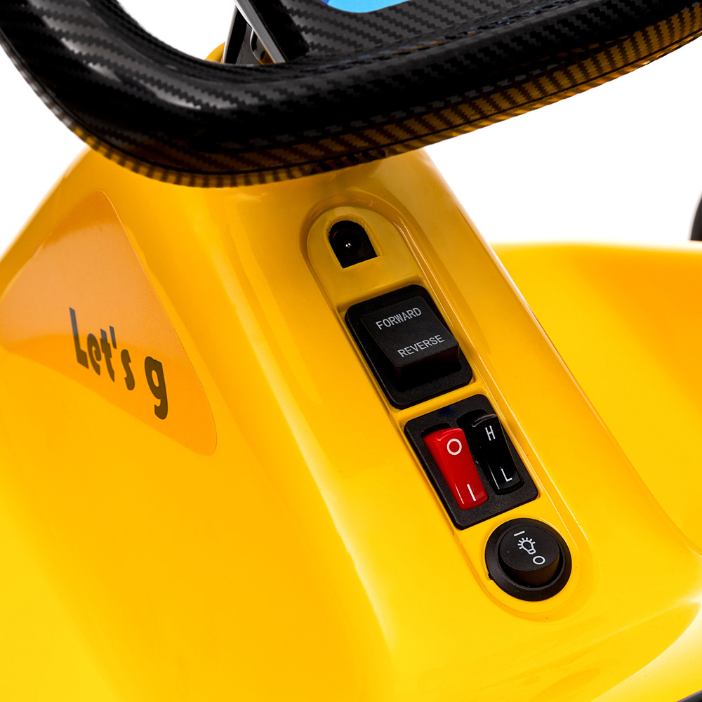 Tommy Toys Yellow Kids Electric Go Kart with Music and Light Image 3