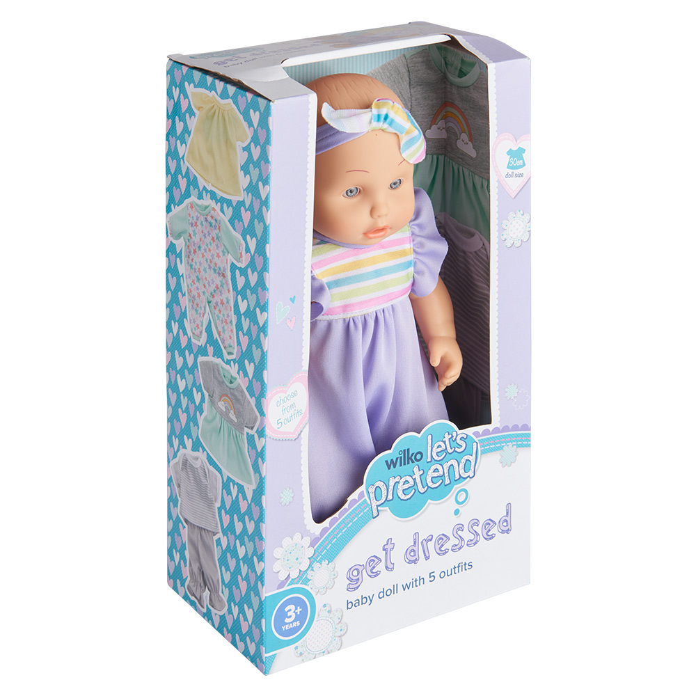Wilko Get Dressed Baby Doll with 5 Outfits Image 5