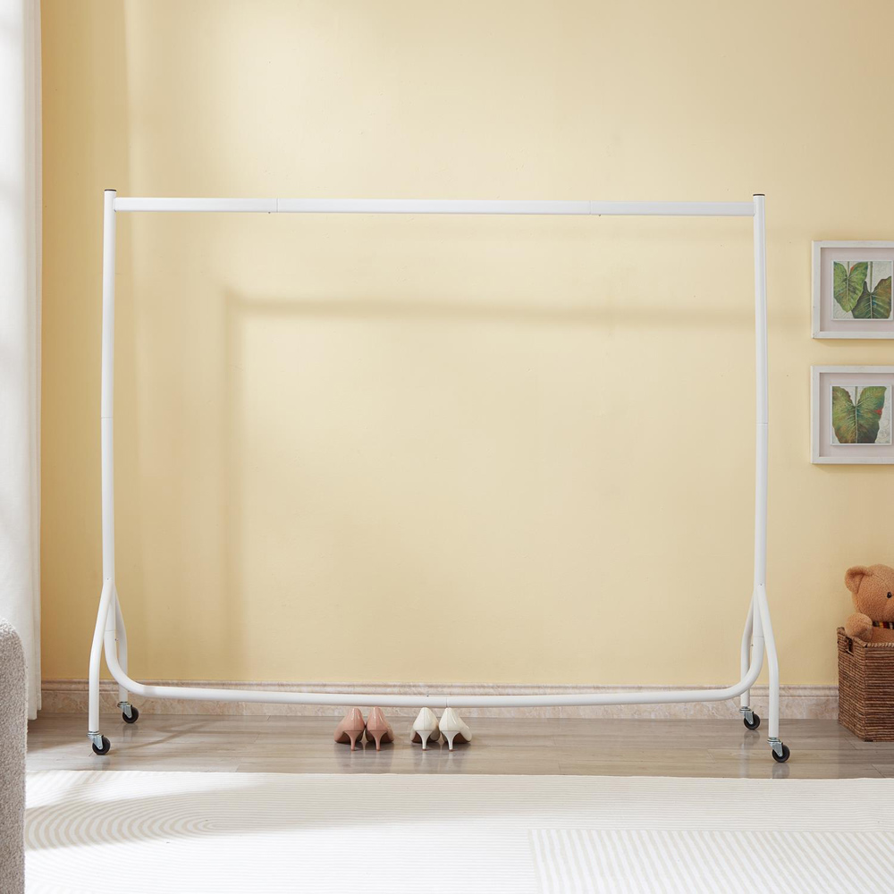 House Of Home White Heavy Duty Clothes Rail 6ft Image 5