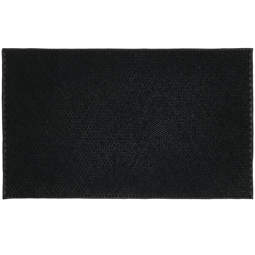 Wilko Black Rubber Scraper Doormat 45 x 75cm Image 1