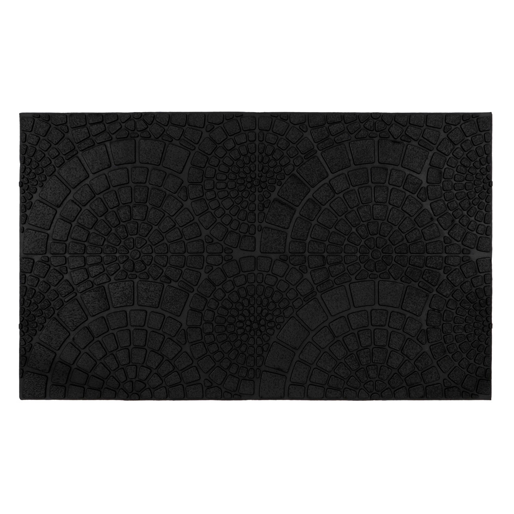 JVL Mosaic Rubber Scraper Doormat 45 x 75cm Image 1