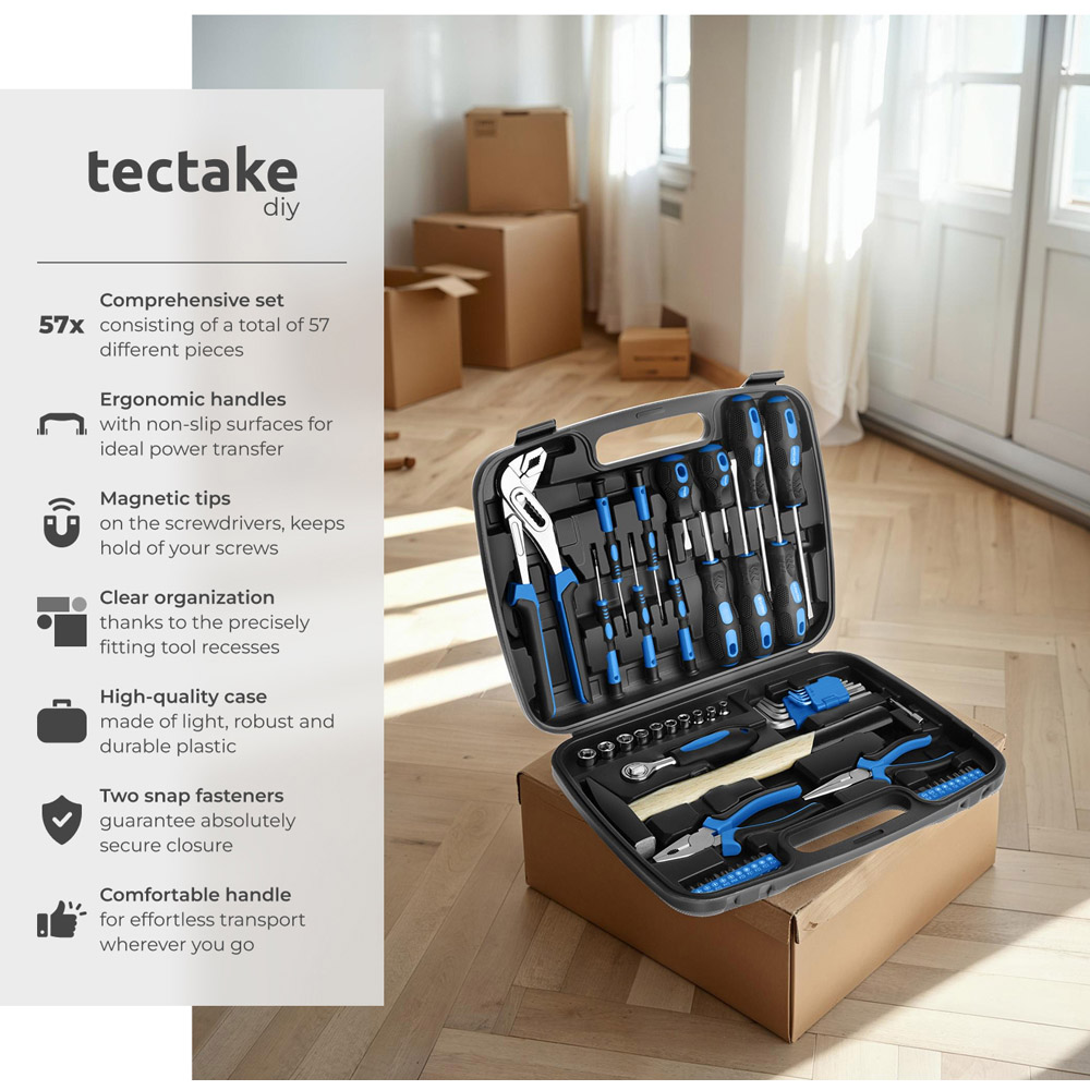 tectake Luigi 57 Piece Tool Box Image 6