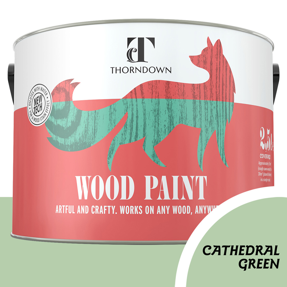 Thorndown Cathedral Green Satin Wood Paint 2.5L Image 3