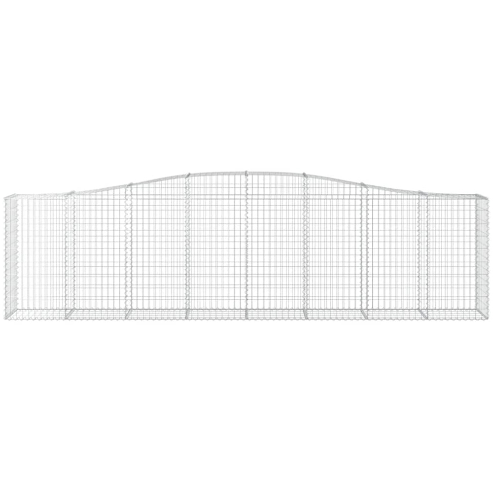 vidaXL Silver Galvanised Iron Arched Gabion Basket 400 x 50 x 100/120cm 6 Pack Image 2