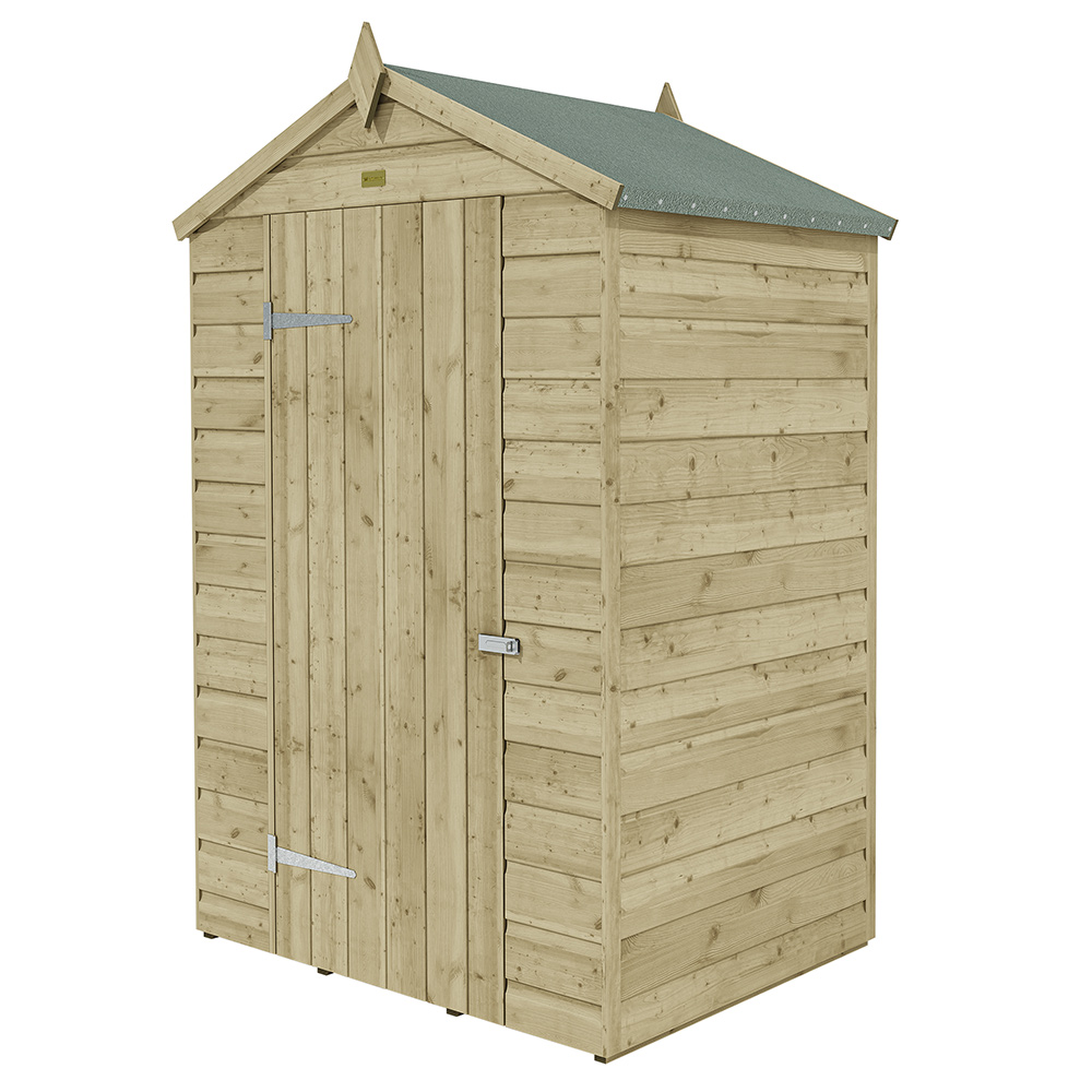 Rowlinson Oxford 4 x 3ft Pressure Treated Shiplap Shed Image 1