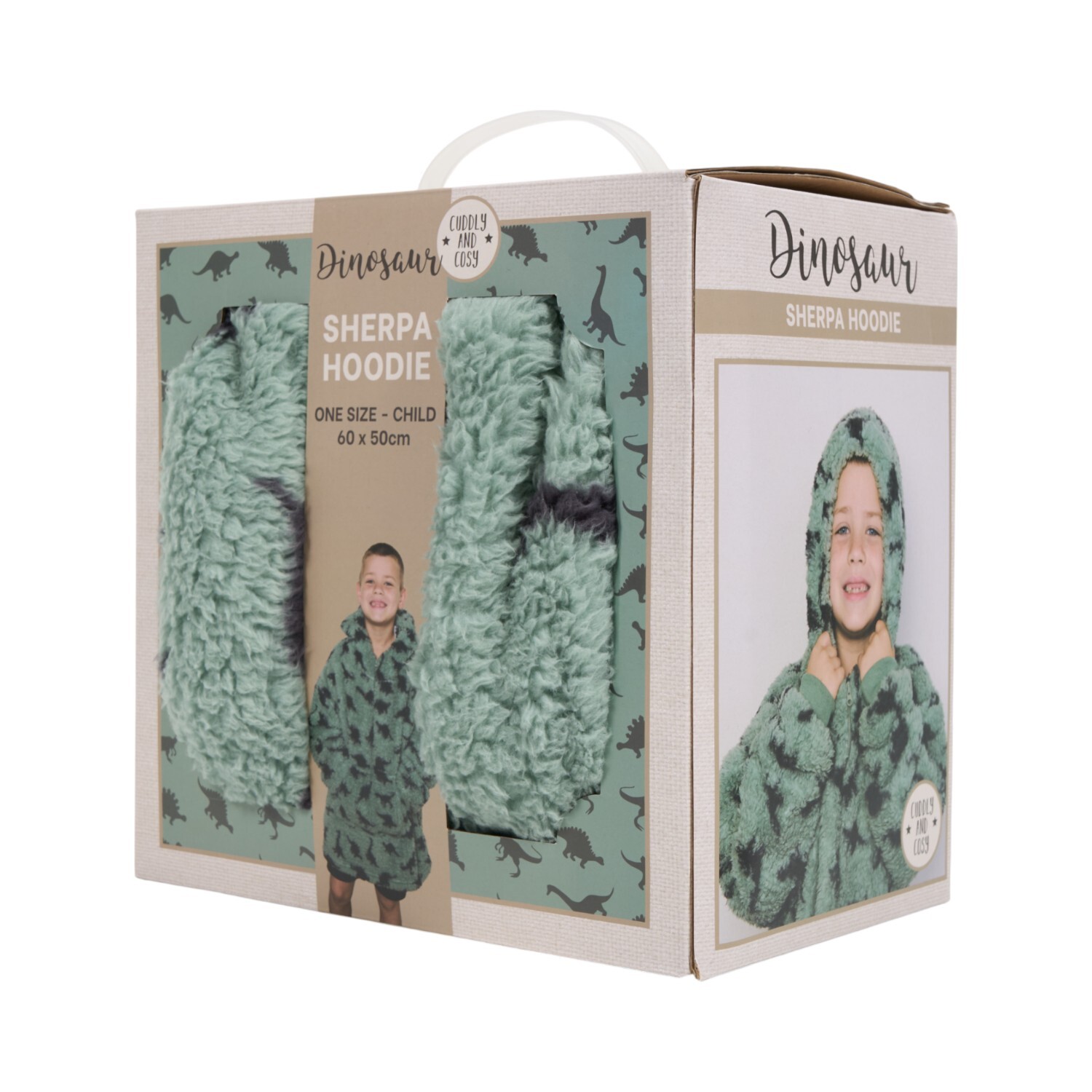 Kids Printed Sherpa Zip Hoodie Image 2