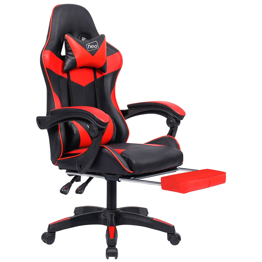 Neo Red PU Leather Office Chair Image 2