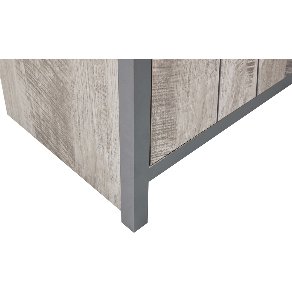 GFW Boston 2 Door 2 Shelf Grey TV Unit Image 8