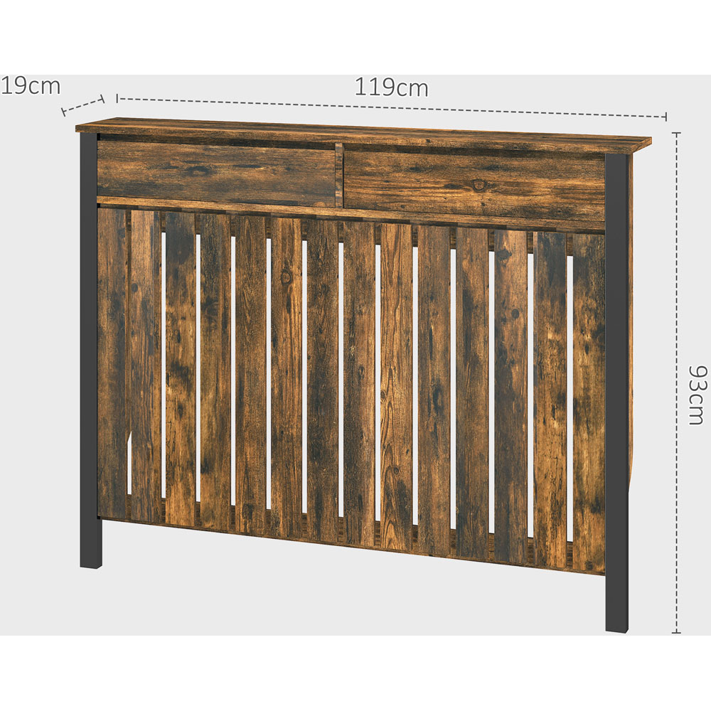 Portland Wood Effect Vertical Slats Radiator Cover Large Image 9