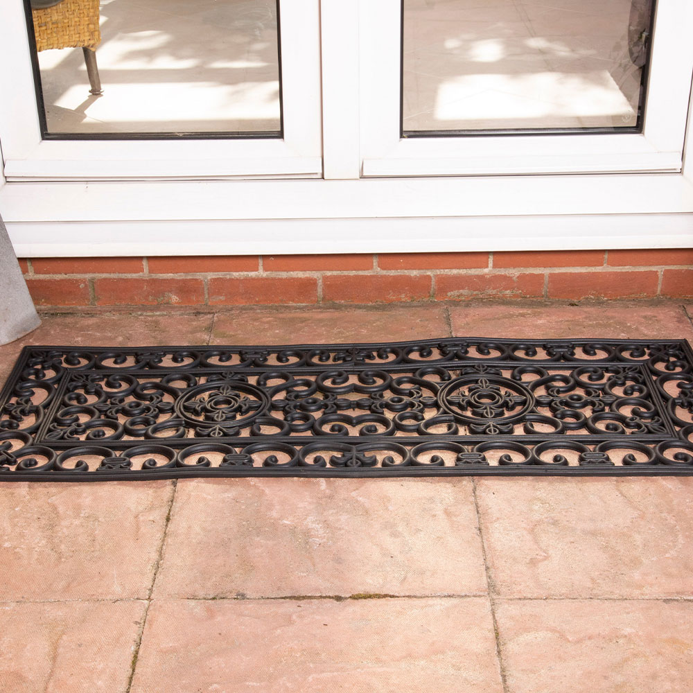 Esselle Radcliffe Black Rubber Doormat 45 x 120cm Image 4