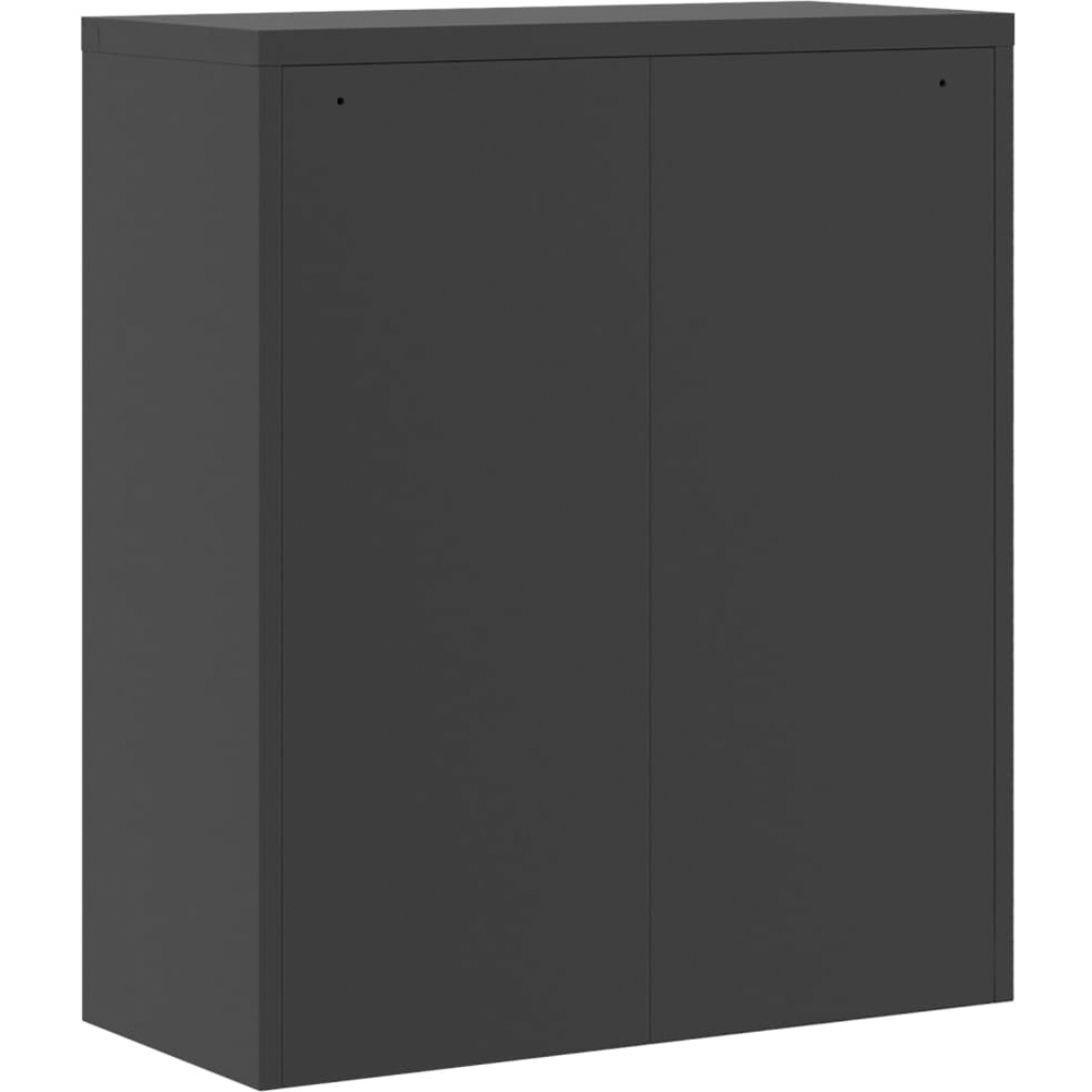 vidaXL 2 Door Black Steel Compact File Cabinet Image 5