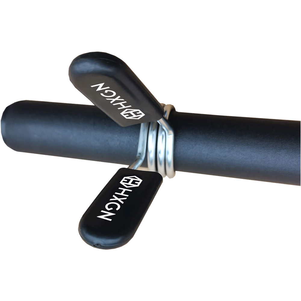 HXGN Black Standard Barbell with Spring Collars 1 inch Image 6