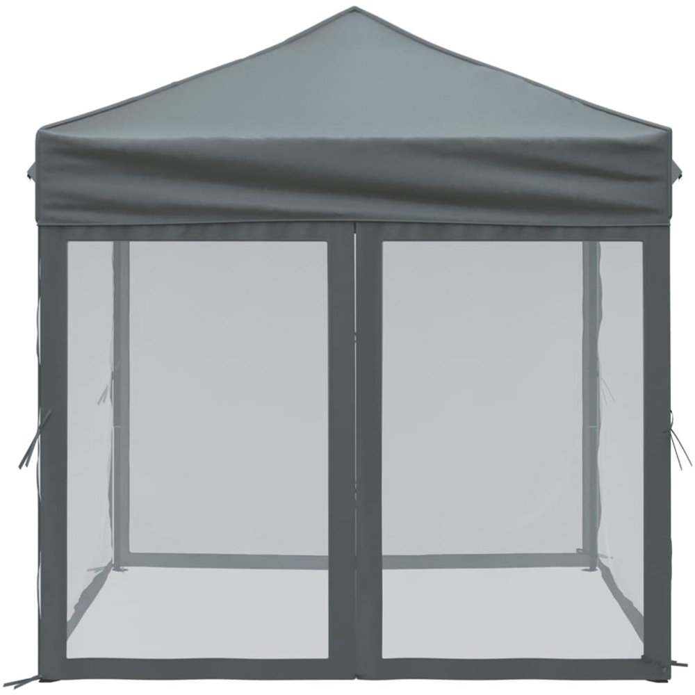 vidaXL 2 x 2m Anthracite Foldable Party Tent with Sidewalls Image 4