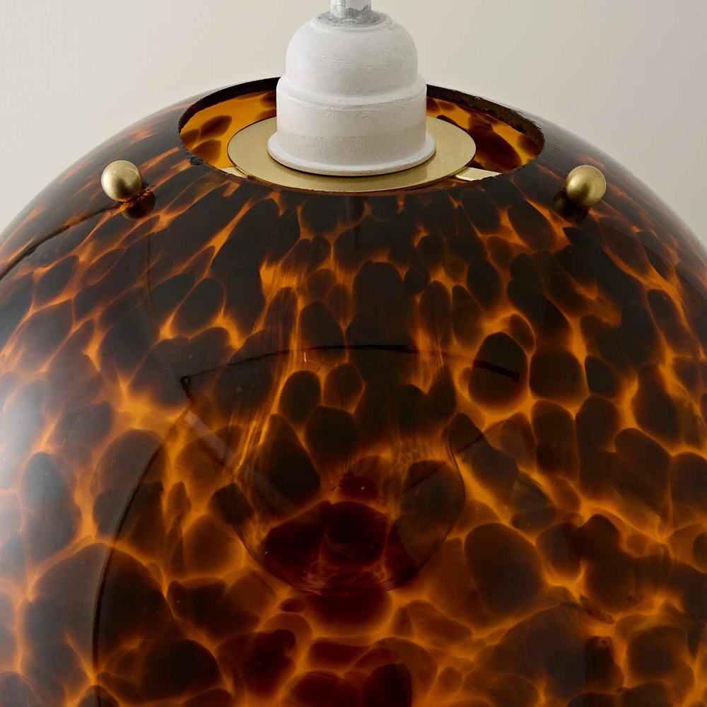 ValueLights Chiara Leopard Glass Easy Fit Pendant Ceiling Light Shade Image 4