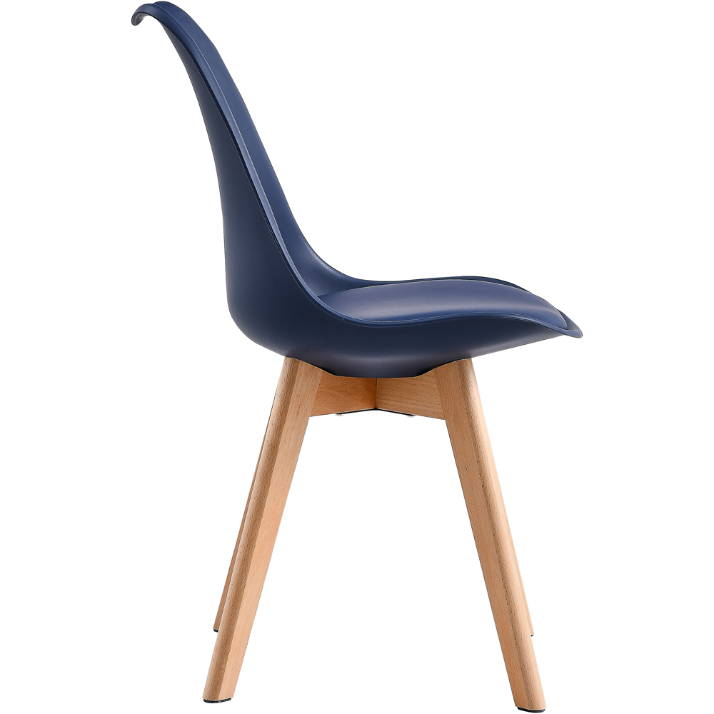 Eva Set of 2 Blue Padded Dining Chairs Image 5