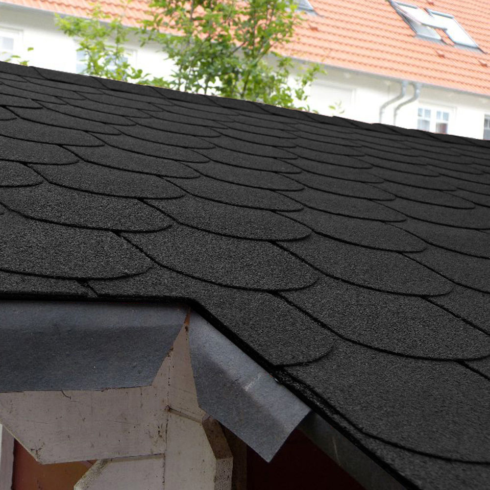 Living And Home Black Self-Adhesive Asphalt Shingles Bitumen Roofing 330 x 1000cm Image 4