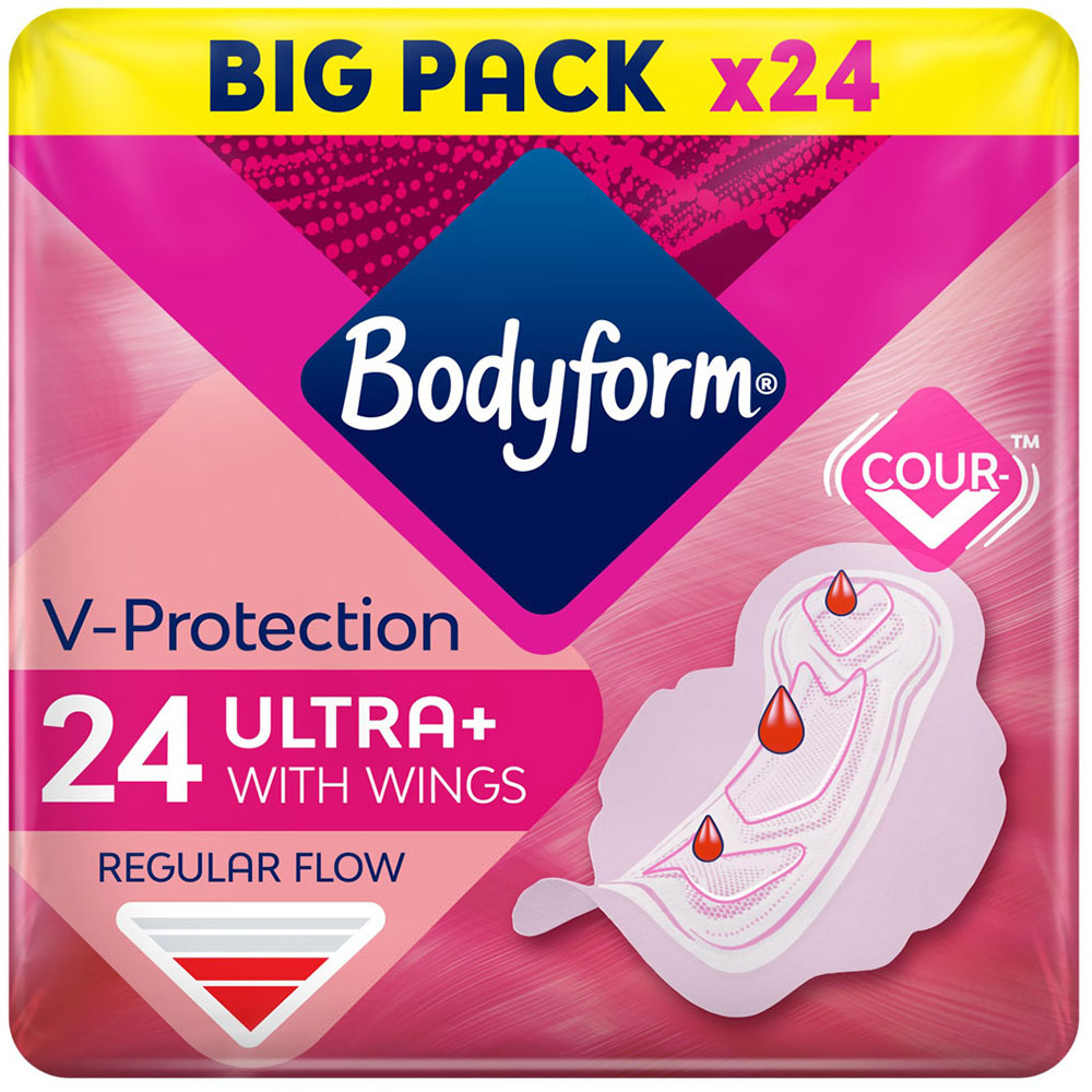 Bodyform Normal Sanitary Towels with Wings 24 Pack Image 1