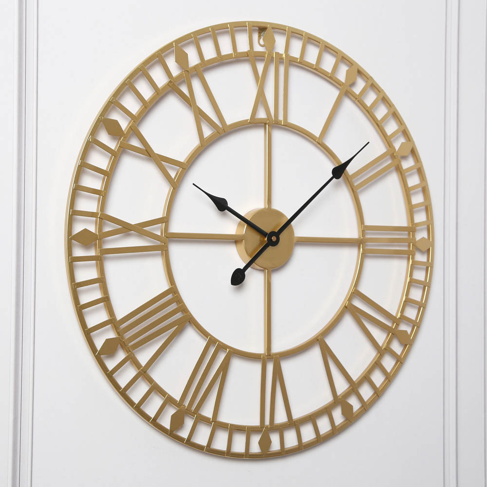 Home Garden Direct Eos Gold Wall Clock 80cm Image 2