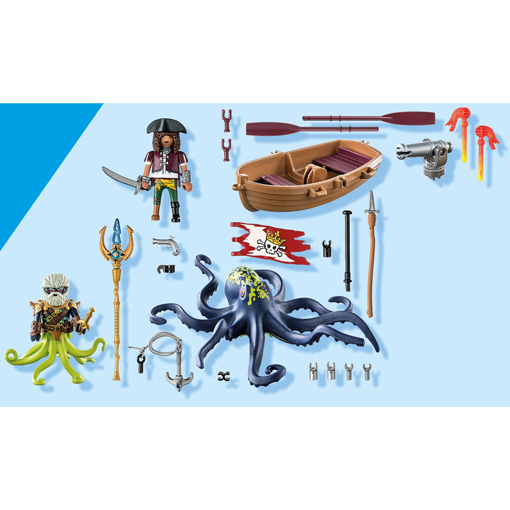 Playmobil Pirate vs Deeper Battle with the Giant Octopus Playset 44 Piece Image 7
