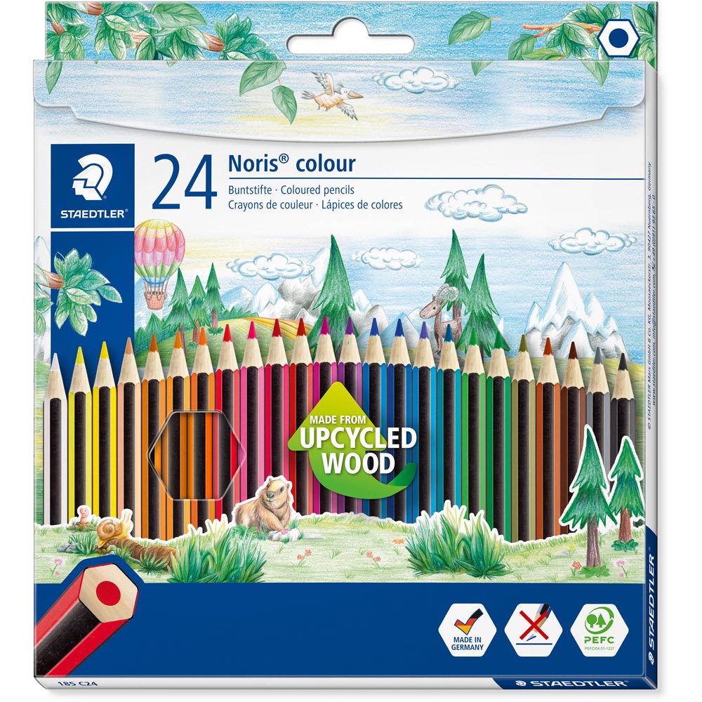 Staedtler Noris Soft Coloured Pencils 24 Pack Image 1