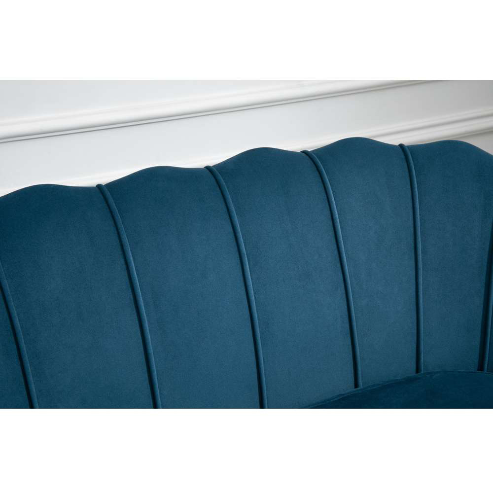 Ariel 2 Seater Blue Fabric Sofa Image 6