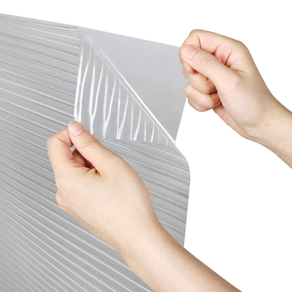 Living and Home Stripe 3D PVC Self Adhesive Privacy Glass Window Film 200 x 61cm Image 2