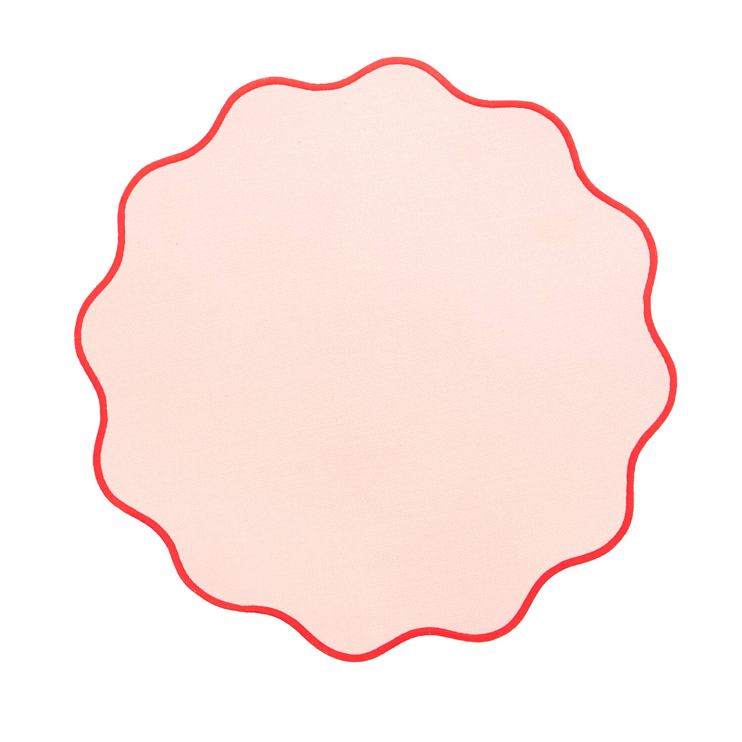 Pack of 2 Scalloped Edge Round Placemats Pink Image 6