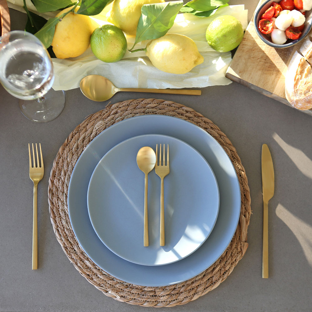 Argon Tableware 48 Piece Gold Stainless Steel Cutlery Set Image 3