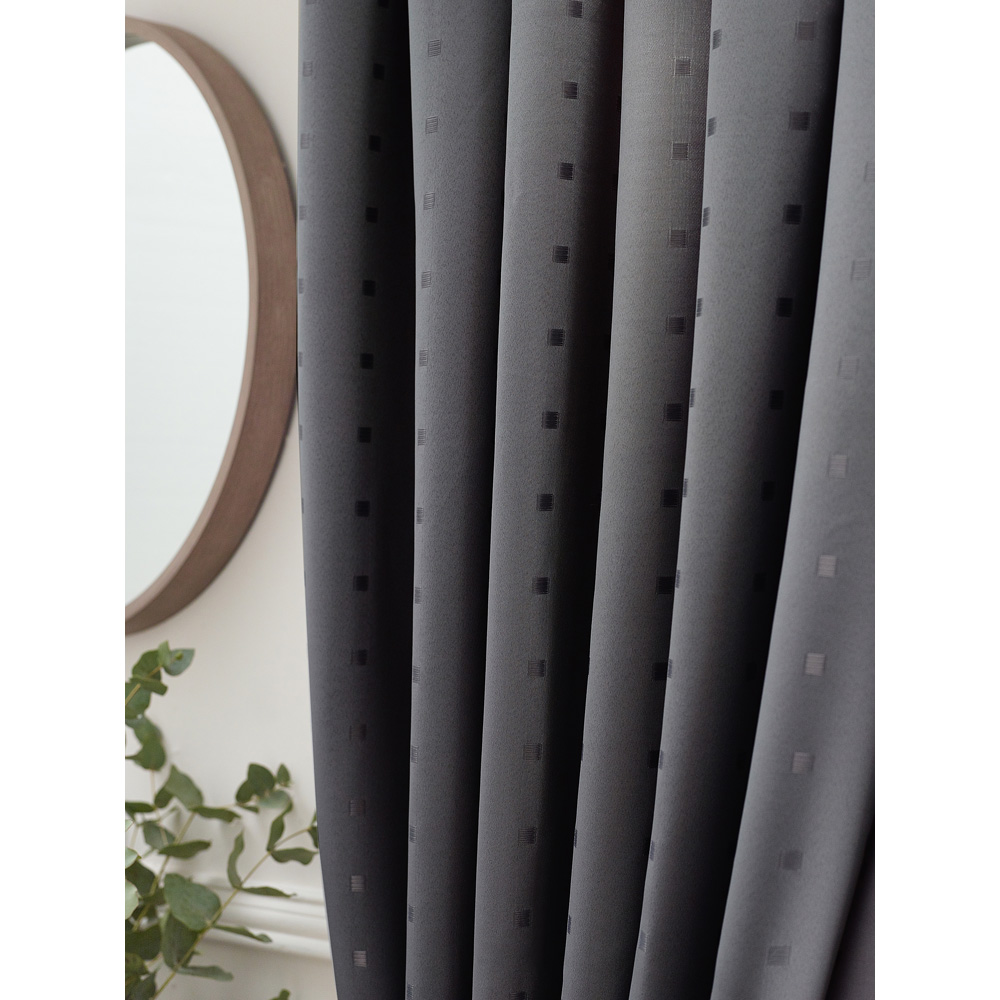 Alan Symonds Madison Charcoal Ring Top Curtain 168 x 229cm Image 3
