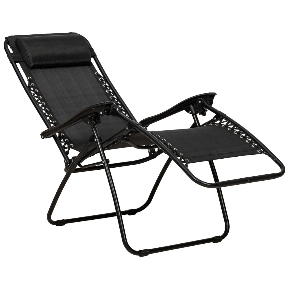 Royalcraft Set of 2 Black Zero Gravity Relaxer Chairs Image 3