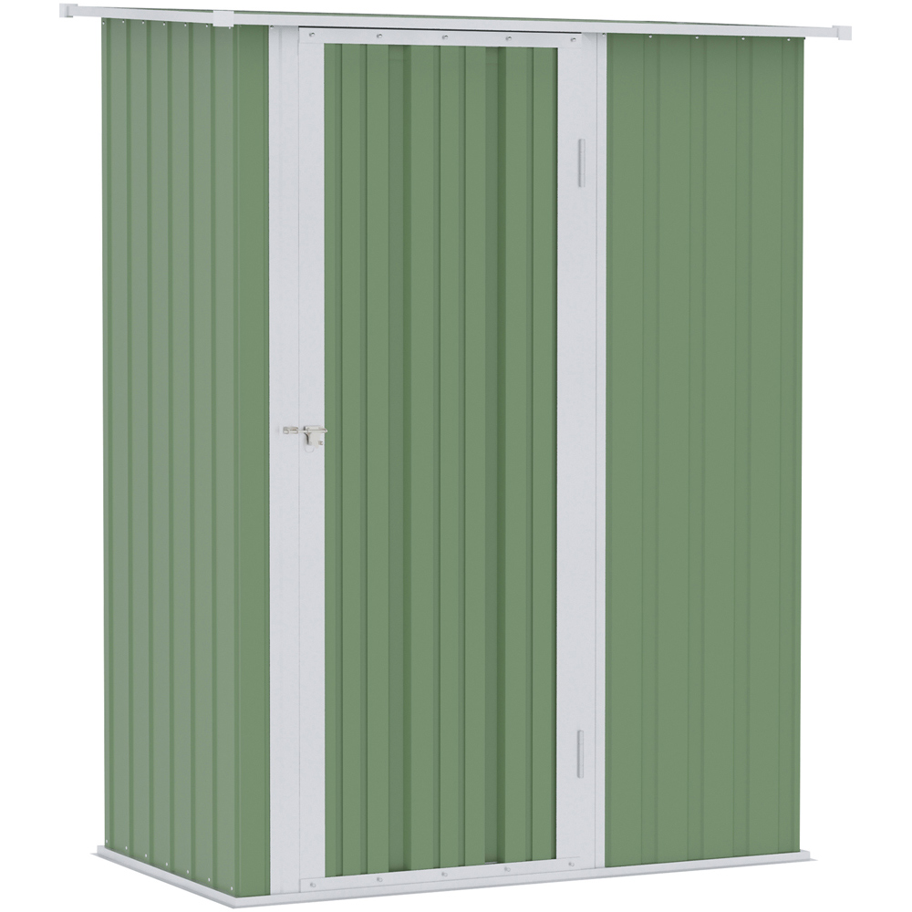 Outsunny 4.4 x 2.6ft Lean To Wall Lockable Garden Storage Shed Image 1
