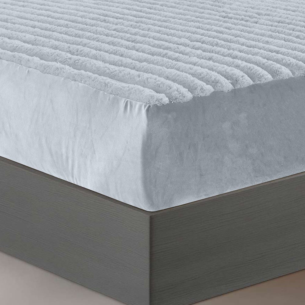 Velosso King Size Silver Jumbo Cord Fitted Bed Sheet Image 3