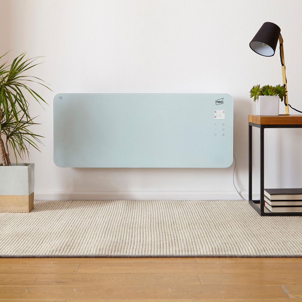 Neo White Wi-Fi Electric Tempered Glass Panel Heater Image 2
