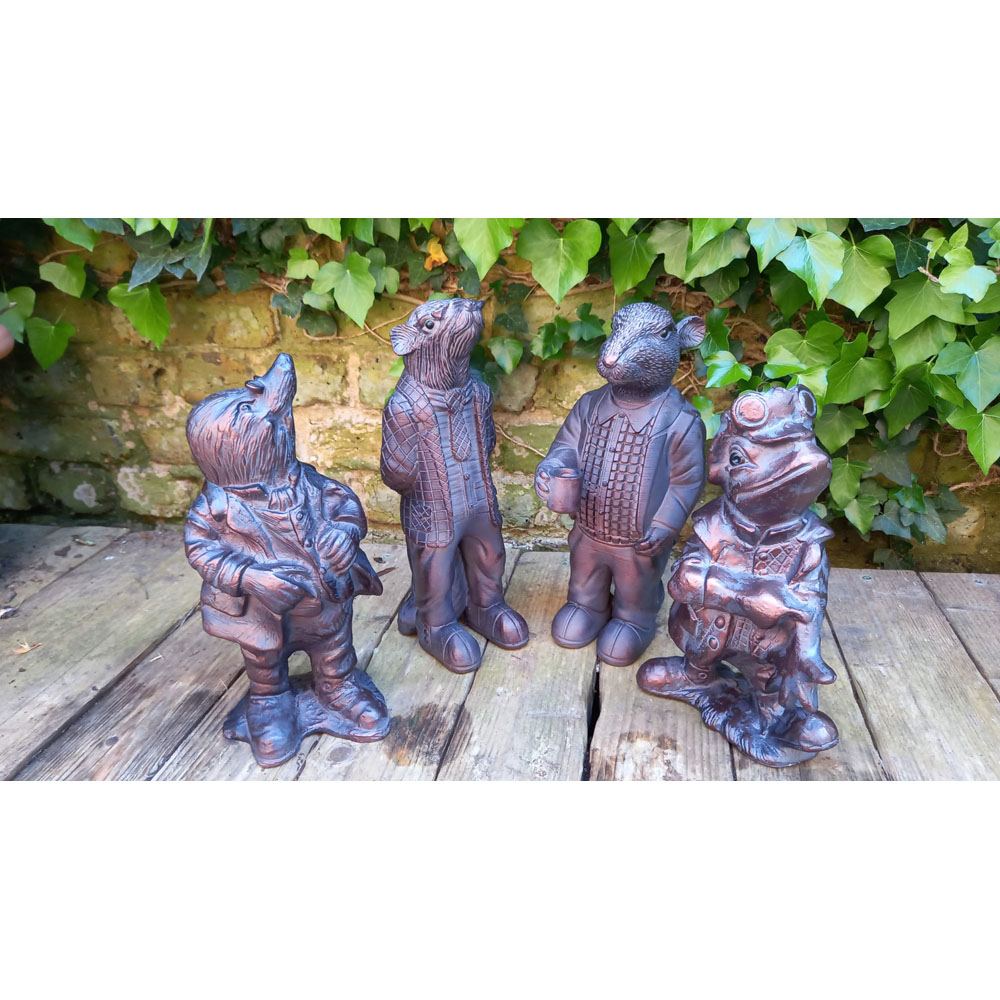 Inspirational Gifting 4 Piece Wind in the Willows Polystone Resin Garden Ornament Set Image 4