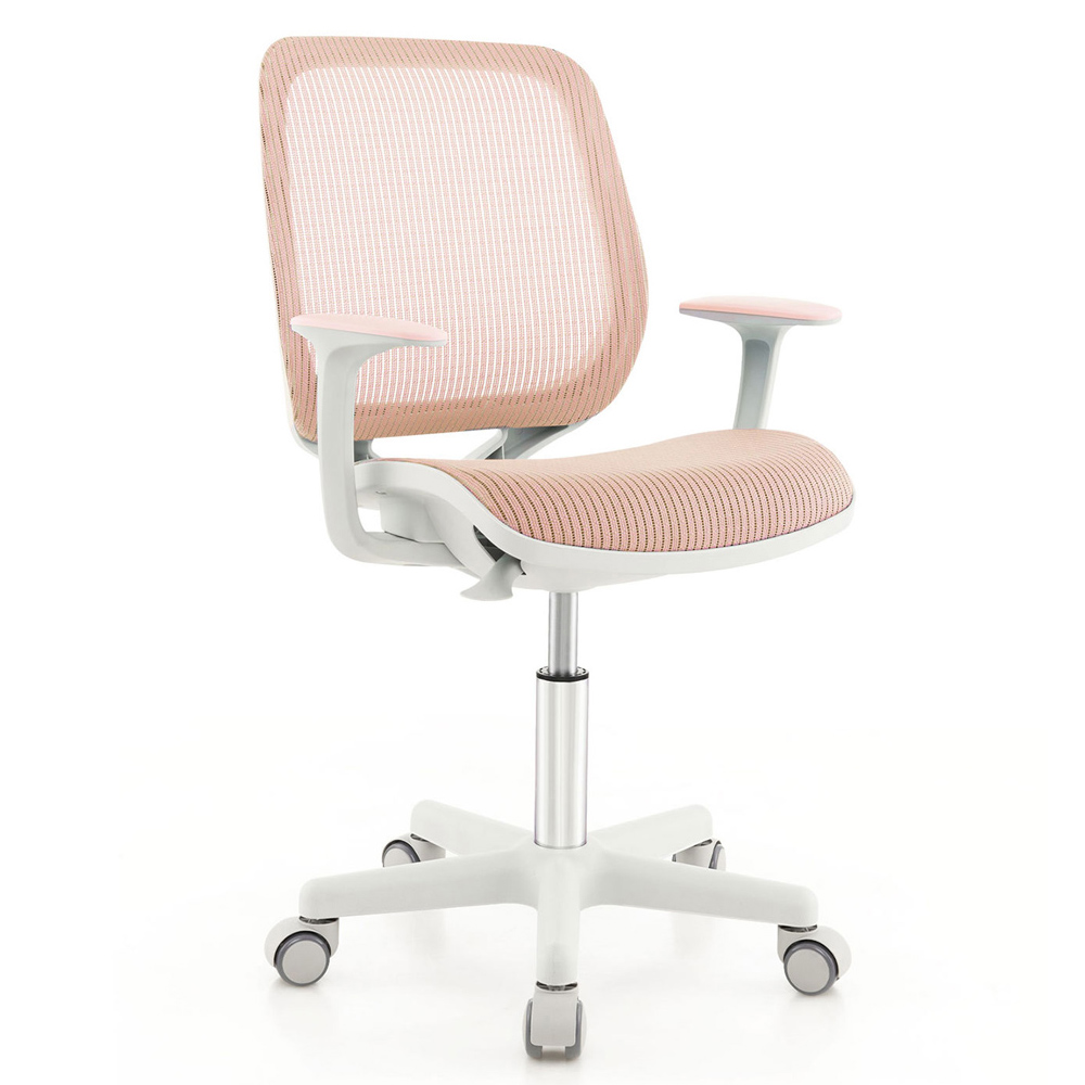 Costway Pink Ergonomic Children Study Chair Image 2