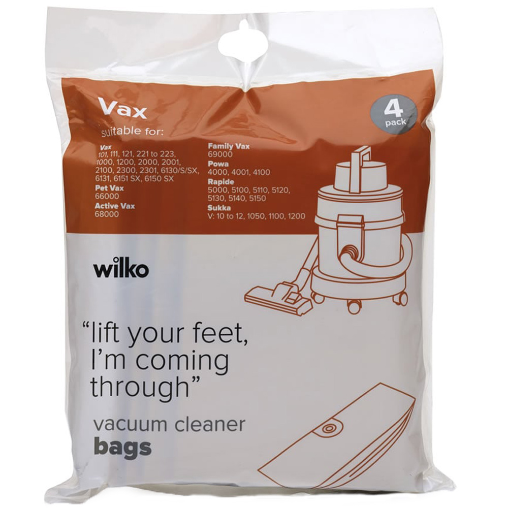 Wilko Vax Vacuum Cleaner Bags 4 Pack Image