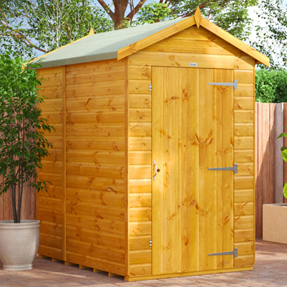 Power Sheds 6 x 4ft Apex Wooden Shed Image 2