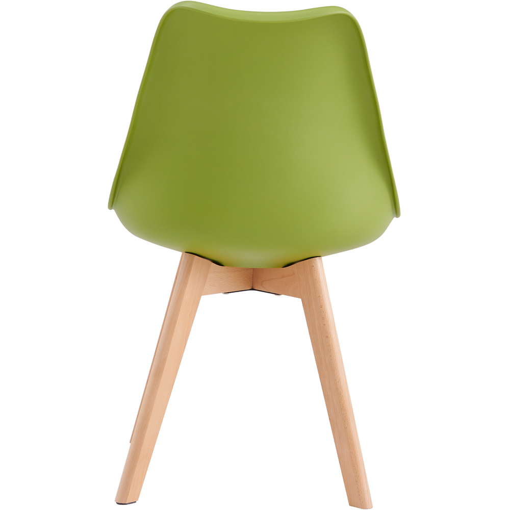 Eva Set of 2 Green Padded Dining Chairs Image 4